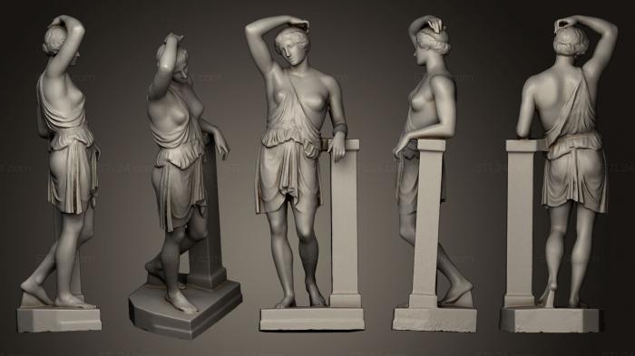 Статуи античные и исторические (Вервундете Амазоне, STKA_1332) 3D модель для ЧПУ станка